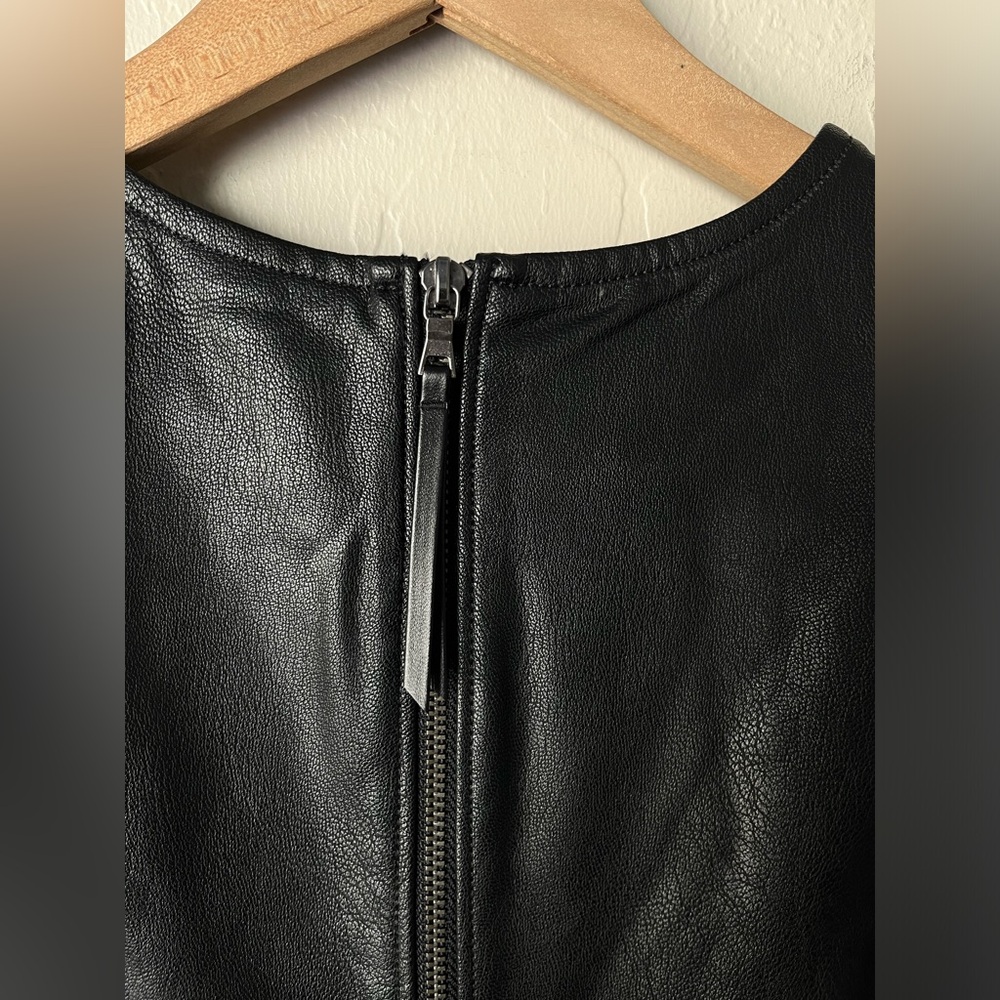 NWT Spanx faux Leather Combo Fitted Dress black medium - Picture 11 of 12